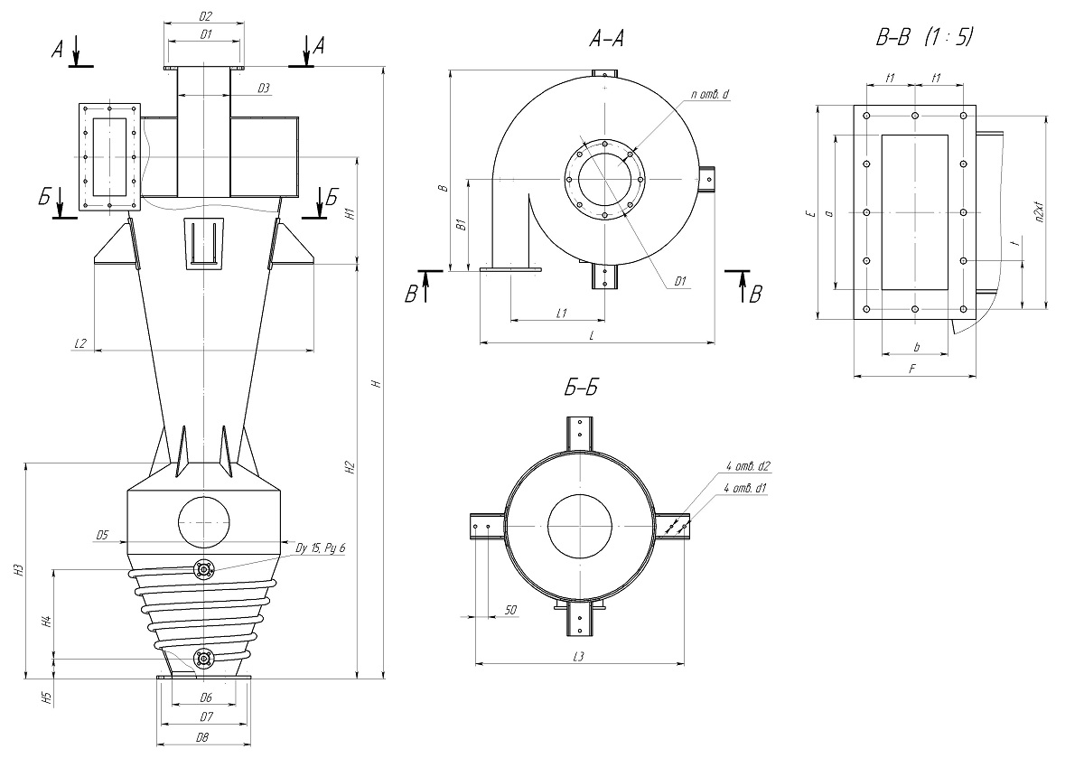 чертеж циклона СК-ЦН-34 в Люберцах